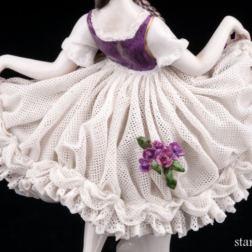 Танцующая девушка, кружевная, Volkstedt, Германия, до 1935 г