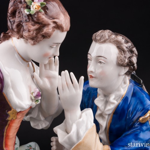 Любовный разговор, романтическая пара, Дрезден, Германия, кон. 19 - нач. 20 вв