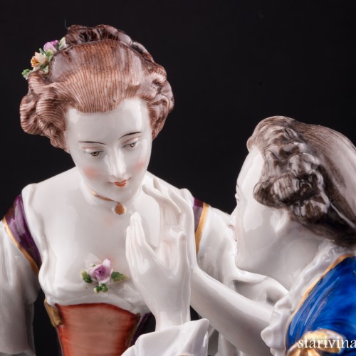 Любовный разговор, романтическая пара, Дрезден, Германия, кон. 19 - нач. 20 вв