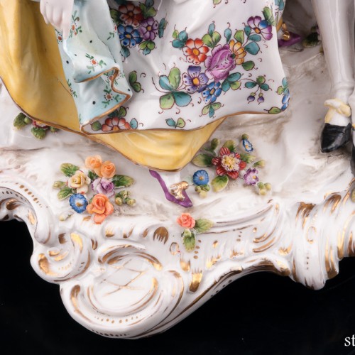 Любовный разговор, романтическая пара, Дрезден, Германия, кон. 19 - нач. 20 вв