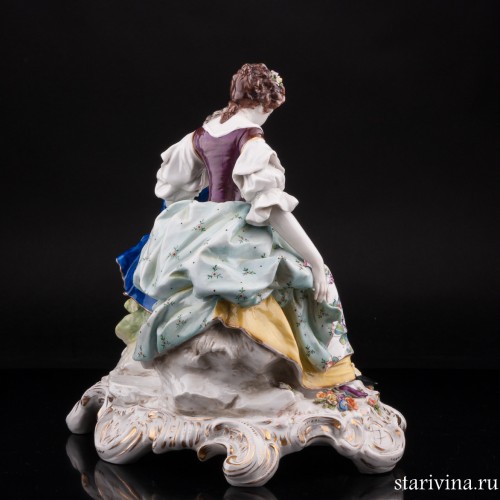 Любовный разговор, романтическая пара, Дрезден, Германия, кон. 19 - нач. 20 вв