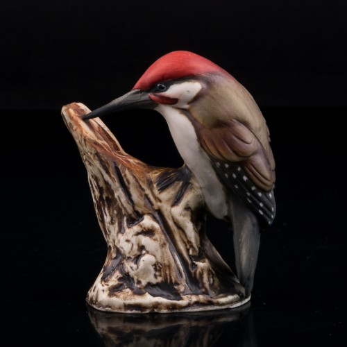 Зеленый дятел, миниатюра, Capodimonte, Италия