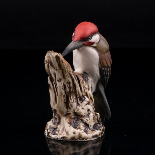 Зеленый дятел, миниатюра, Capodimonte, Италия