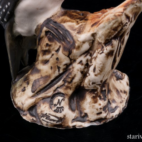 Зеленый дятел, миниатюра, Capodimonte, Италия