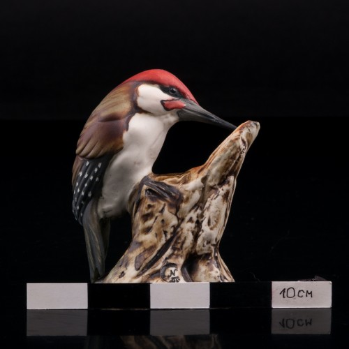 Зеленый дятел, миниатюра, Capodimonte, Италия