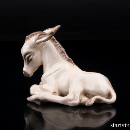 Статуэтка из фарфора Лежащий ослик, Rosenthal, Германия, 1930-50 гг.