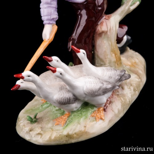 Мальчик с гусями, Sitzendorf, Германия, вт. пол. 20 в