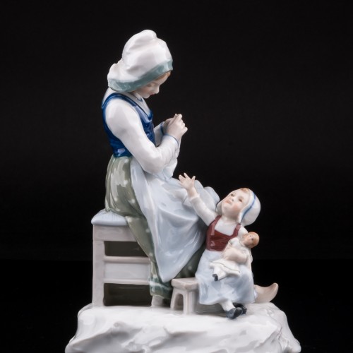 Мама с дочкой, Karl Ens, Германия, кон. 19 - нач. 20 вв