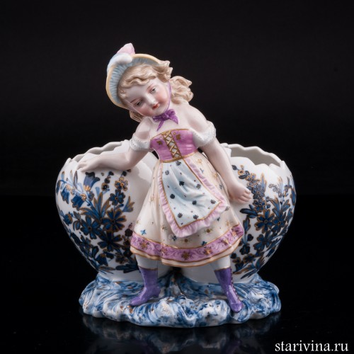 Девочка с пасхальными яйцами, Scheibe-Alsbach, Германия, кон. 19 в