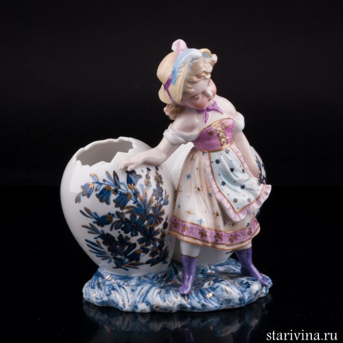 Девочка с пасхальными яйцами, Scheibe-Alsbach, Германия, кон. 19 в