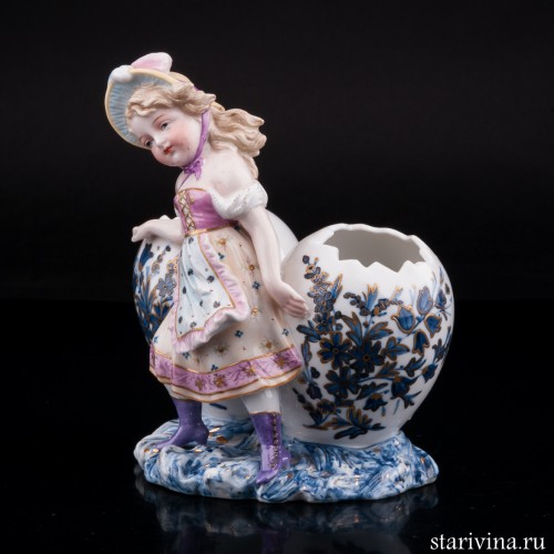 Девочка с пасхальными яйцами, Scheibe-Alsbach, Германия, кон. 19 в