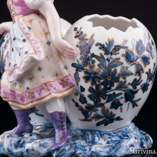 Девочка с пасхальными яйцами, Scheibe-Alsbach, Германия, кон. 19 в