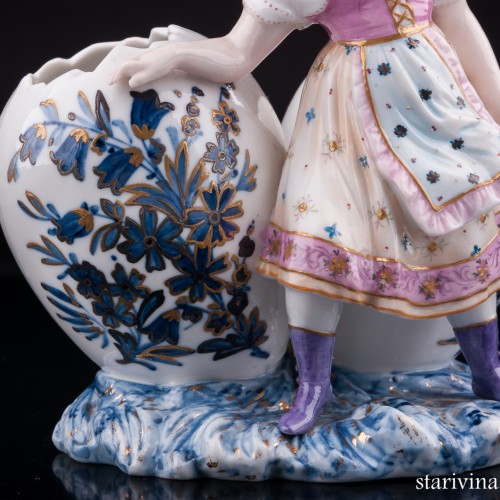 Девочка с пасхальными яйцами, Scheibe-Alsbach, Германия, кон. 19 в