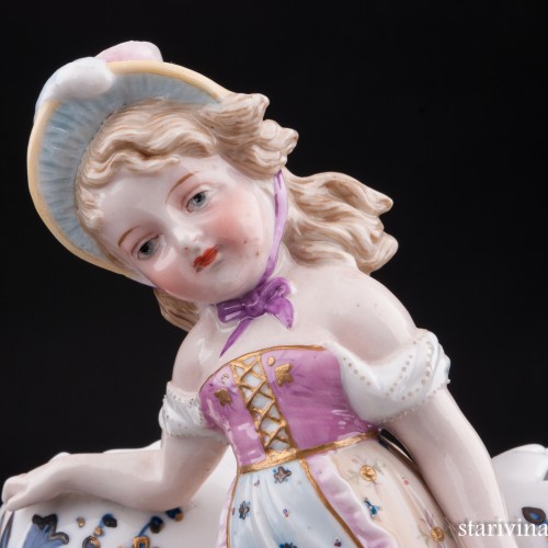 Девочка с пасхальными яйцами, Scheibe-Alsbach, Германия, кон. 19 в