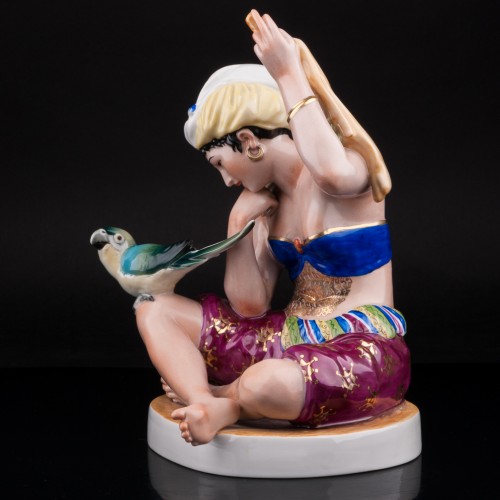 Статуэтка девшуки Шахерезада с попугаем, Karl Ens, Германия, вт. пол. 20 в.