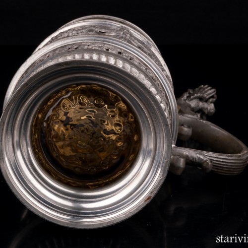 Стеклянная пивная кружка, 1/2 л, Германия, 1887 г