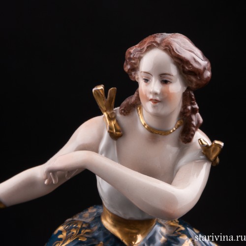 Танцующая девушка в синем платье, Volkstedt, Германия, кон. 19 - нач. 20 вв