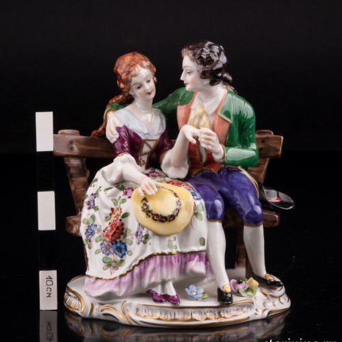 Пара на скамейке, Volkstedt, Германия, сер. 20 в