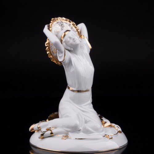 Фигурка из фарфора Дама в шляпе, арт деко, Fraureuth, Германия, нач. 20 в.