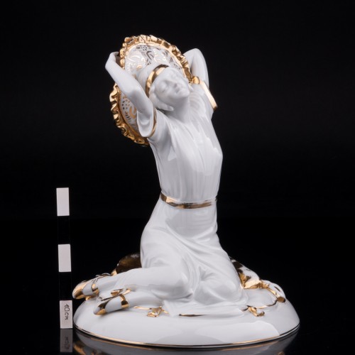 Фигурка из фарфора Дама в шляпе, арт деко, Fraureuth, Германия, нач. 20 в.