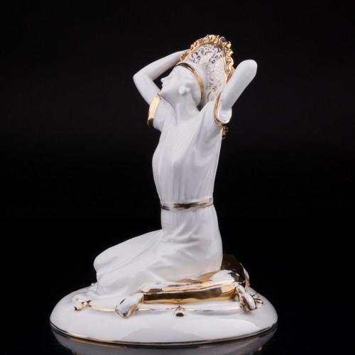 Фигурка из фарфора Дама в шляпе, арт деко, Fraureuth, Германия, нач. 20 в.