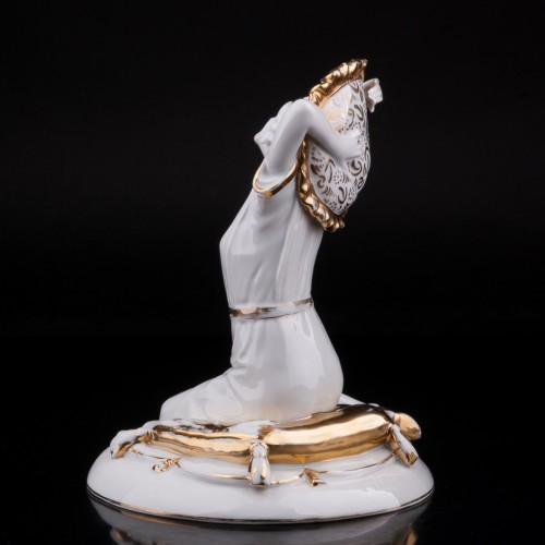 Фигурка из фарфора Дама в шляпе, арт деко, Fraureuth, Германия, нач. 20 в.