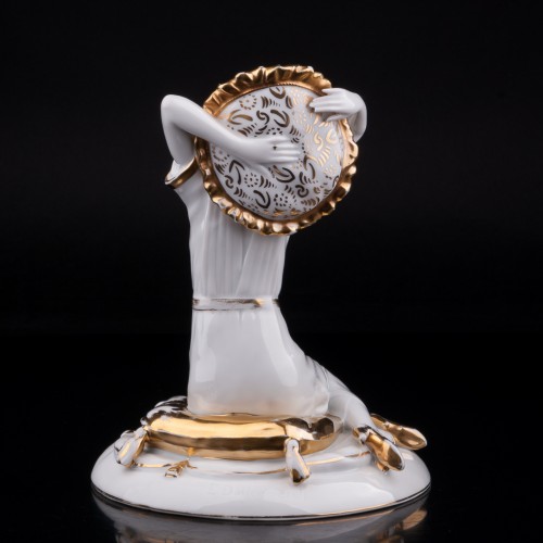 Фигурка из фарфора Дама в шляпе, арт деко, Fraureuth, Германия, нач. 20 в.