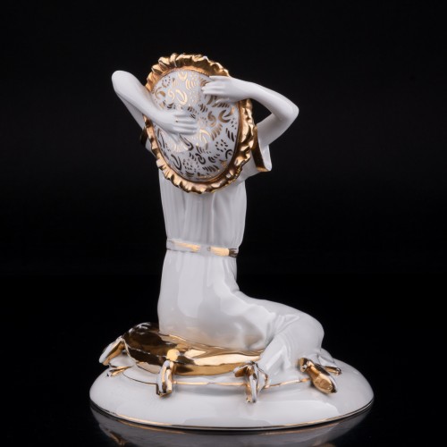 Фигурка из фарфора Дама в шляпе, арт деко, Fraureuth, Германия, нач. 20 в.