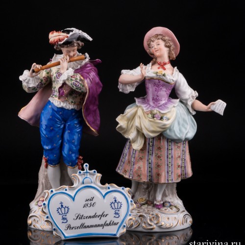 Пара исполняющая песню, Sitzendorf, Германия, сер. 20 в