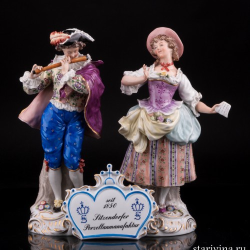 Пара исполняющая песню, Sitzendorf, Германия, сер. 20 в