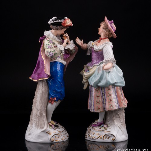 Пара исполняющая песню, Sitzendorf, Германия, сер. 20 в