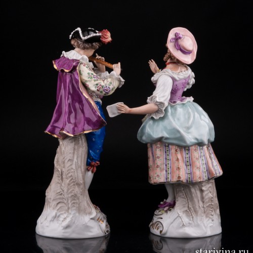 Пара исполняющая песню, Sitzendorf, Германия, сер. 20 в