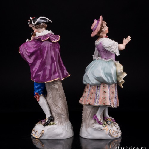 Пара исполняющая песню, Sitzendorf, Германия, сер. 20 в