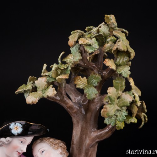 Пара под деревом, Meissen, Германия, вт. пол. 19 в