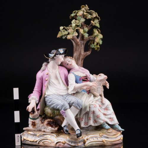 Пара под деревом, Meissen, Германия, вт. пол. 19 в