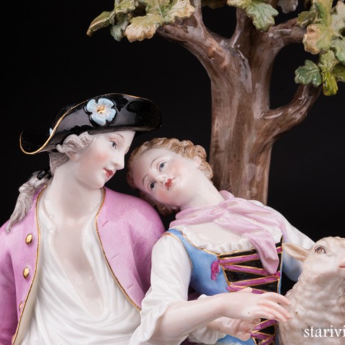 Пара под деревом, Meissen, Германия, вт. пол. 19 в