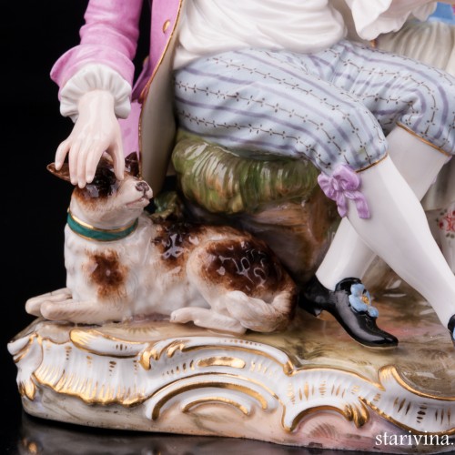 Пара под деревом, Meissen, Германия, вт. пол. 19 в