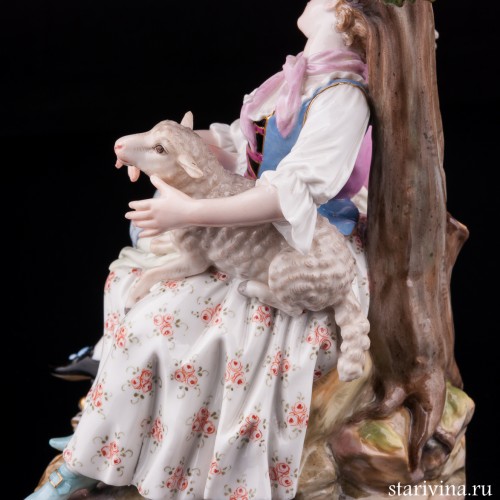 Пара под деревом, Meissen, Германия, вт. пол. 19 в