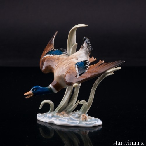 Летящий селезень, миниатюра, Hutschenreuther, Германия, 1970 гг