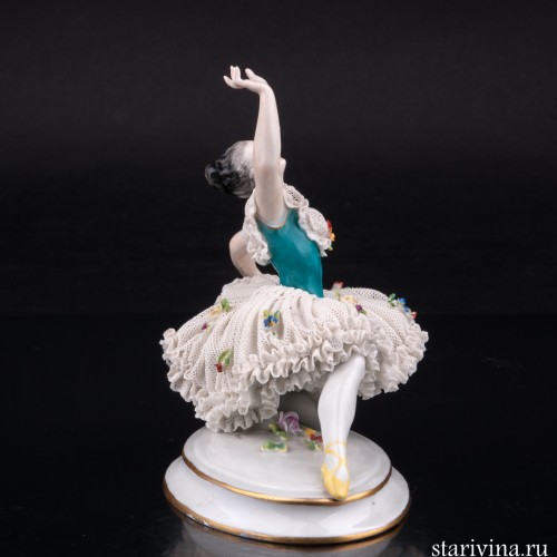 Балерина в танце, кружевная, Volkstedt, Германия, кон. 19 - нач. 20 вв