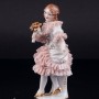Девочка с цветком, кружевная, миниатюра, Muller & Co, Германия, пер. пол. 20 в