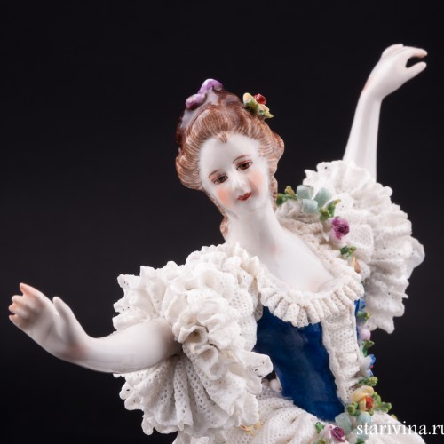 Танцующая дама, кружевная, Volkstedt, Германия, до 1935 г