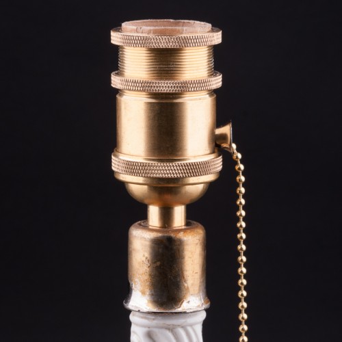 Композиция из фарфора Пара с козлом, лампа, Дрезден, Германия, 1960 гг.