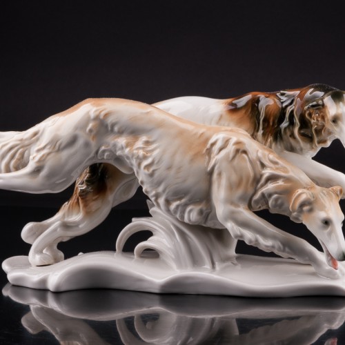 Бегущие борзые, Karl Ens, Германия, 1940-50 гг