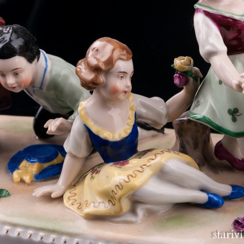 Дети и шарманщик, Unterweissbach, Германия, нач. 20 в