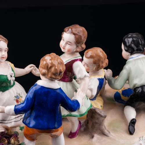 Дети и шарманщик, Unterweissbach, Германия, нач. 20 в