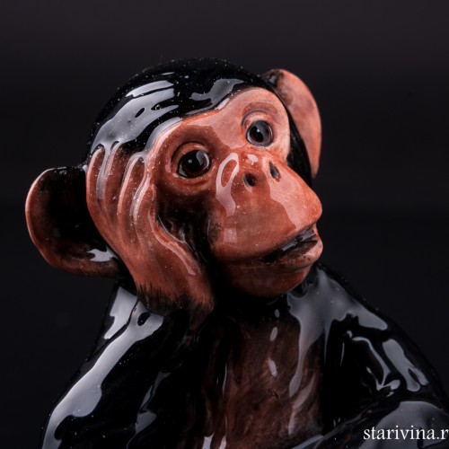 Фарфоровая статуэтка обезьяны Шимпанзе, Beswick, Великобритания.