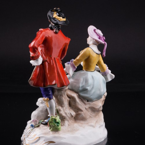 Пара с собачкой и овечкой, Дрезден, Германия, вт. пол. 20 в