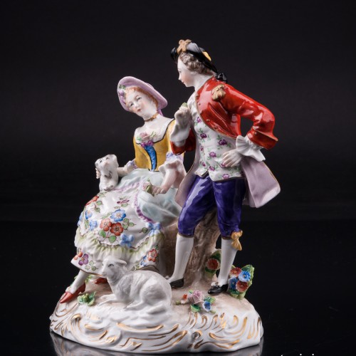 Пара с собачкой и овечкой, Дрезден, Германия, вт. пол. 20 в