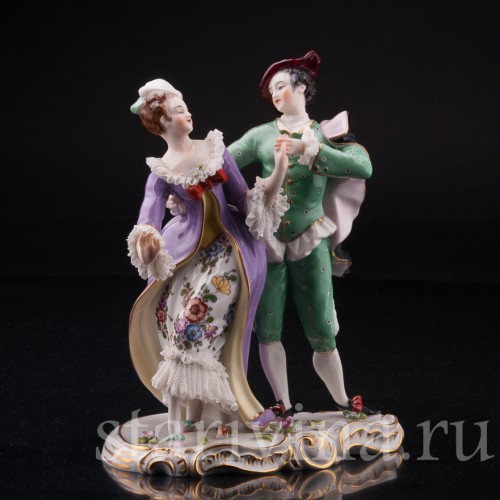 Мазурка, танцующая пара, Volkstedt, Германия, до 1935 г